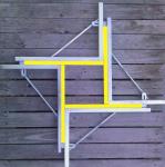 Regulirajuće - podesive kravate za stupove sa troslojnom (žutom) oplatom - shema